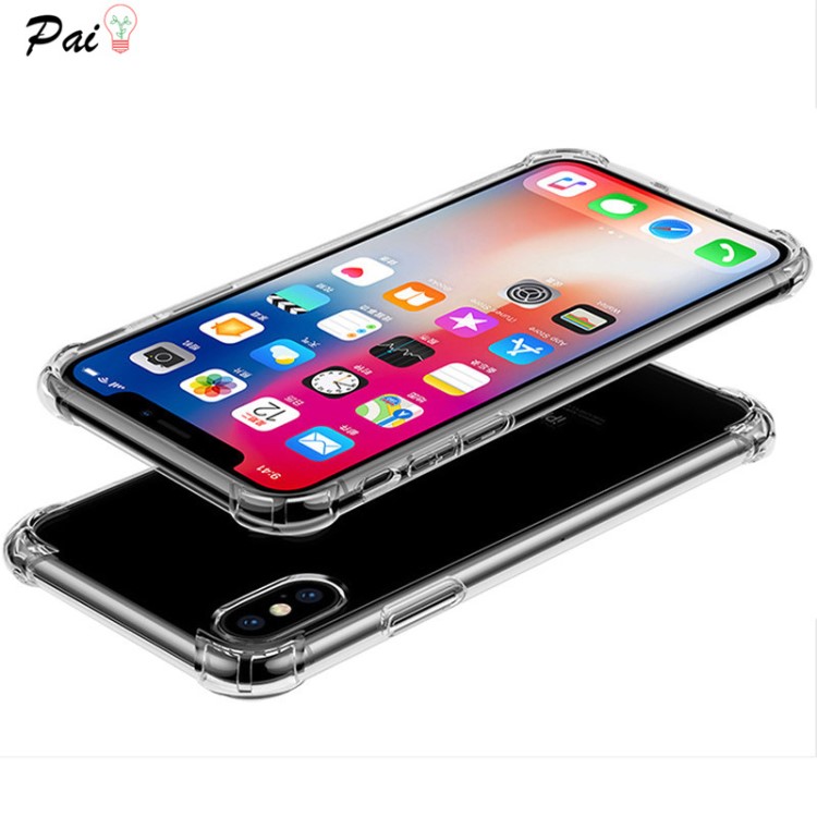 iPhoneXSMax气囊防摔手机壳6/7/8Plus透明适用苹果XR保护套软硅胶