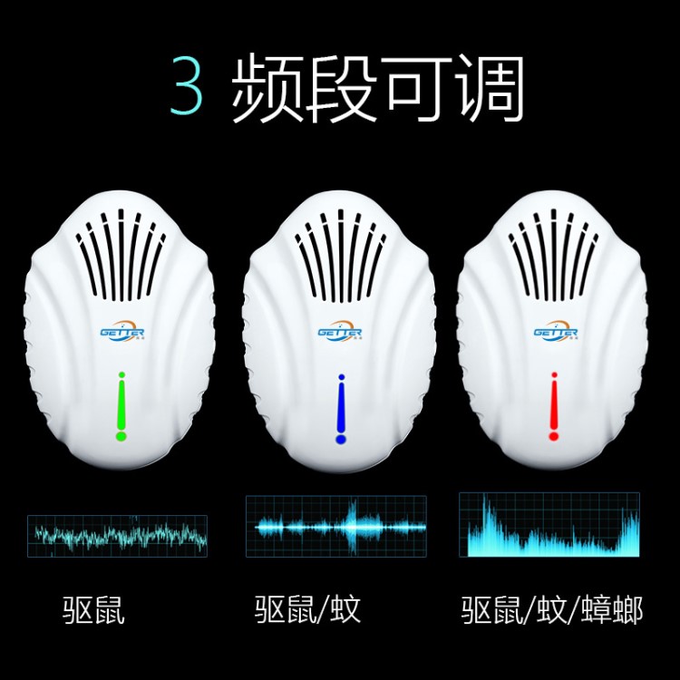 DC getter超声波电子驱蚊器 多功能驱鼠器驱虫器 家用调频电子猫