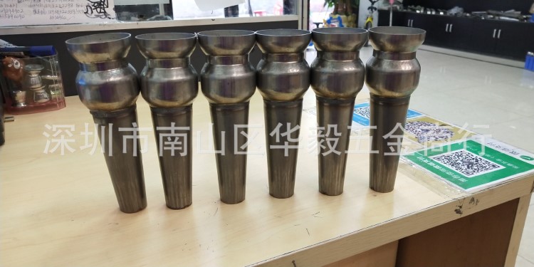 厂家直不锈钢304家具锥管/缩管加工 沙发脚套家具定制 不锈钢缩管