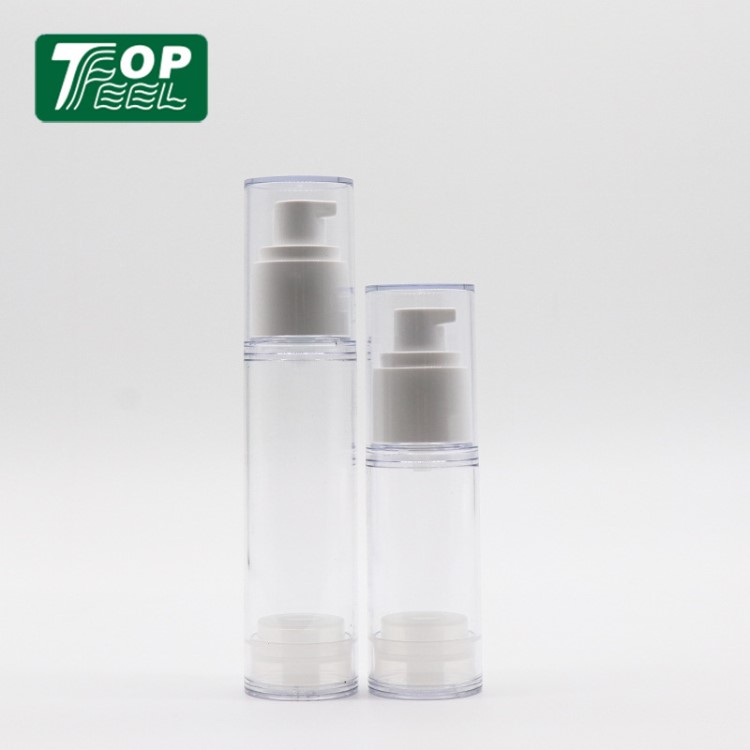 工厂现货 AS透明圆柱真空瓶乳液瓶精华液瓶化妆品包材30ml 50ml