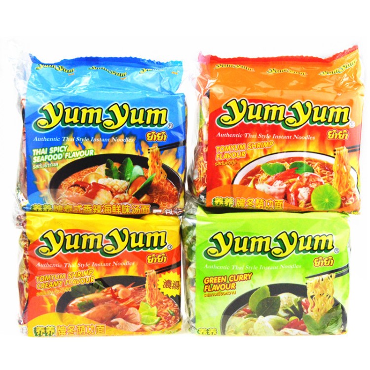 泰国泡面 yumyum养养牌冬荫功5味方便面70g*5包/袋 整箱6袋