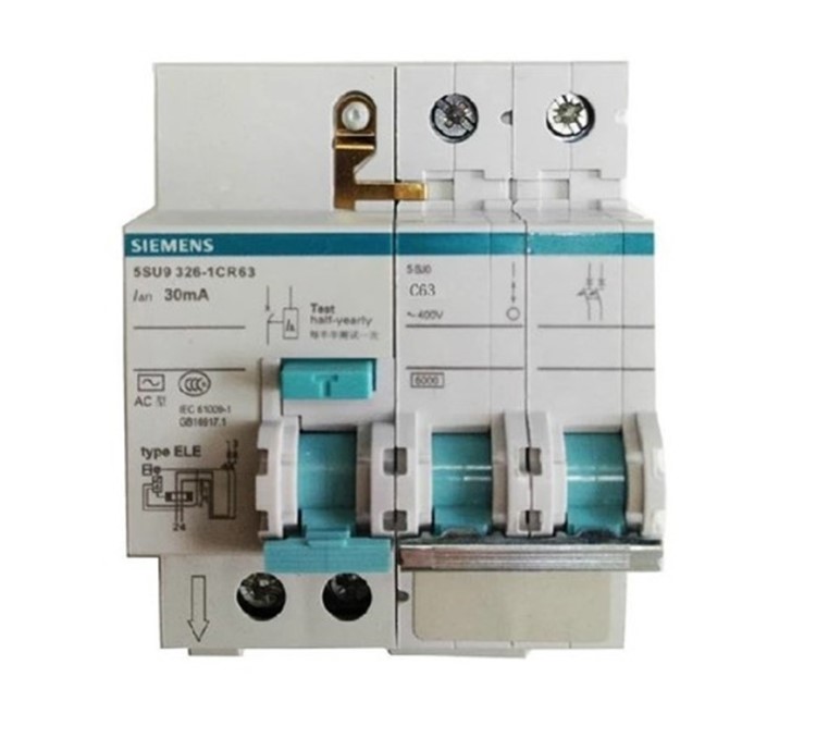 西门子漏电保护器开关空开2P 32A带漏电保护断路器绿色空气开关