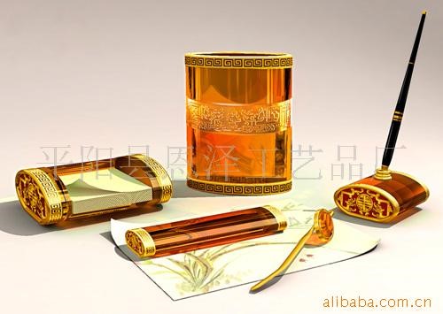 琉璃工艺品，文具套装，办公商务礼品,办公校庆用品,文房四宝