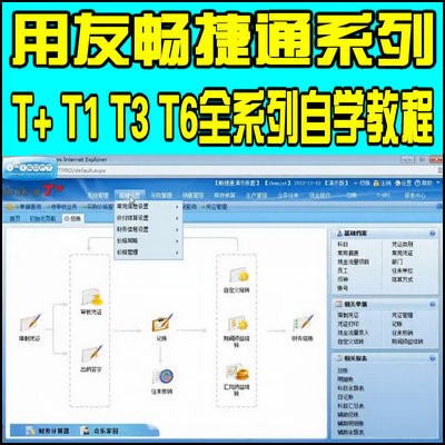 用友畅捷通T+T1T3T6系列视频教程财务软件自学全流程做账ufo报表