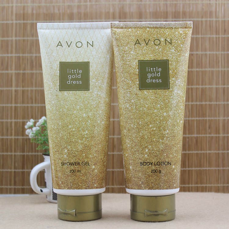 Avon/雅芳小金裙香体乳200g持久留香沐浴露200ml保湿滋润淡香套装