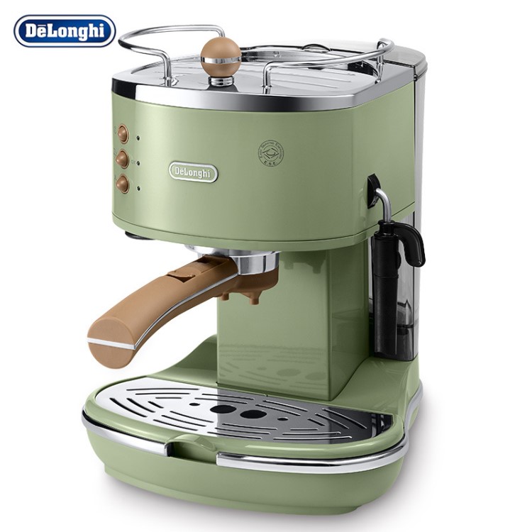 Delonghi/德龙 ECO310 小型迷你现磨半自动意式咖啡机复古泵压式