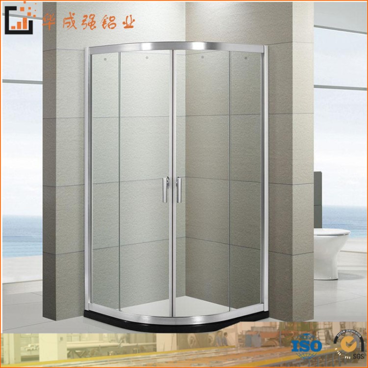 定制淋浴房铝型材 淋浴房/玻璃隔断型材 抛光表面 来图定制