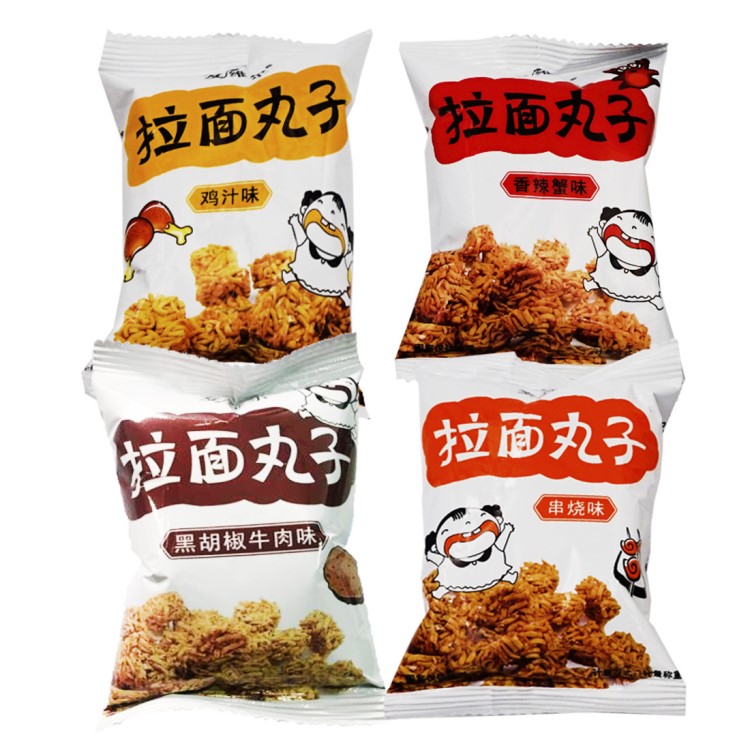 休闲食品 麦太拉面丸子 4种口味 整箱批发  6斤/箱