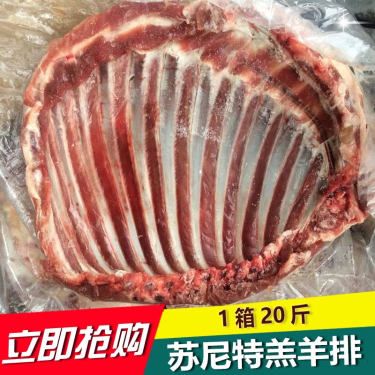 苏尼特羔羊排 羊排骨 羊肉 羊肋骨冷冻羊骨羊肉 烧烤专用 1件20斤