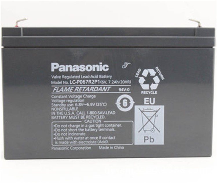 松下Panasonic LC-P067R2 6V7.2ah 蓄电池6V UPS电源铅酸蓄电池