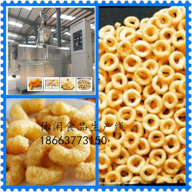 油炸薯条生产线 机械设备加工厂 炭烧牛排味膨化小食品机器