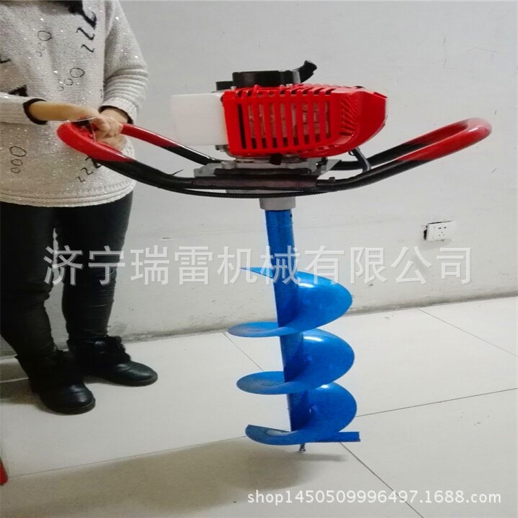 手持式种植树苗用地钻挖树坑打眼机苗木机械植树机参数