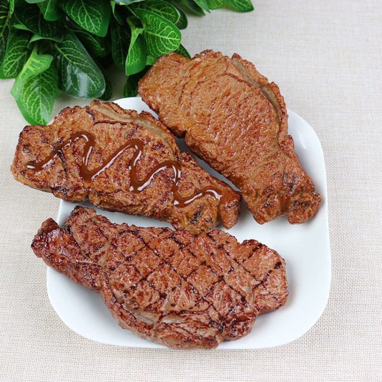 仿真牛扒羊排假牛肉火锅肉片仿真食品模型 摆设摄影早教道具牛排