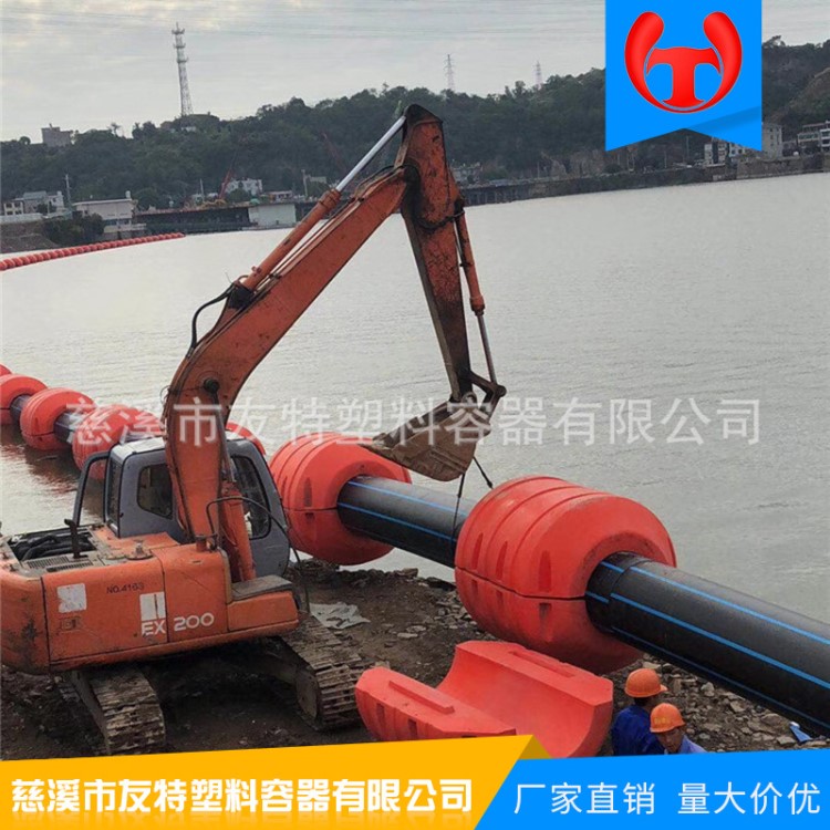 外贸出口管道浮体/孔径800夹管浮体/直径1.8米高2米夹管浮体批发