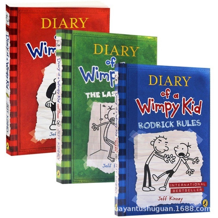 Diary of a Wimpy Kid 小屁孩日记1-2-3英文原版7-12岁儿童课外书