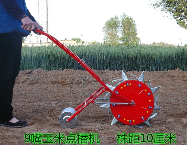 新款手推式播种器多功能小型点播机种玉米精播播种机手动农用工具
