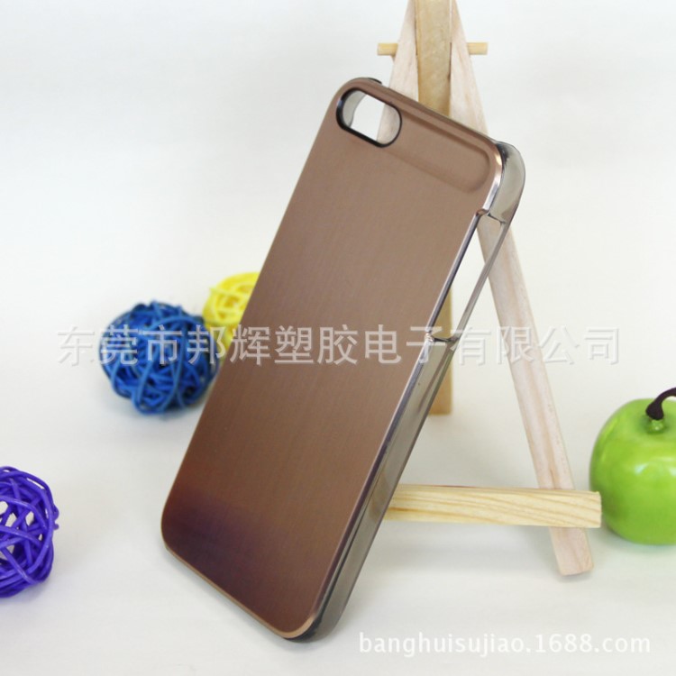 iphone5s手机壳 苹果5拉丝壳 土豪金拉丝IML超薄外壳