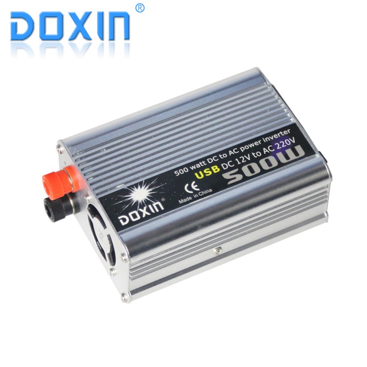 DOXIN 12v/24V转220v车载电源转换器 500w带USB插口车载逆变器