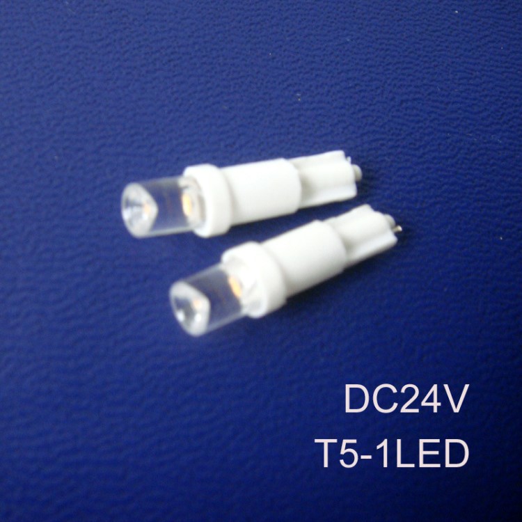 高品质 DC24V 凹头 T5 W3W led仪表指示灯 按键灯 24v T5 led插泡