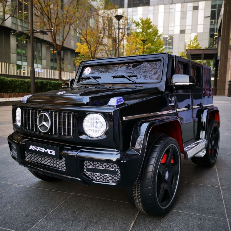 奔驰G65儿童电动汽车四轮遥控玩具车 速度可调可坐双人超大越野车