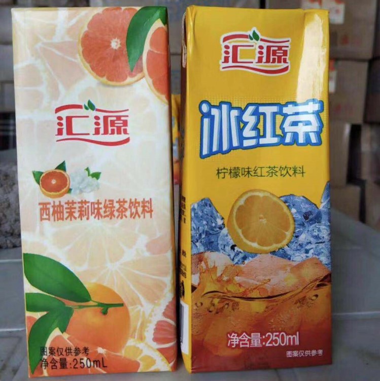 汇源西柚茉莉味绿茶饮料250ml*32纸盒装利乐包外卖自助餐饮品批发