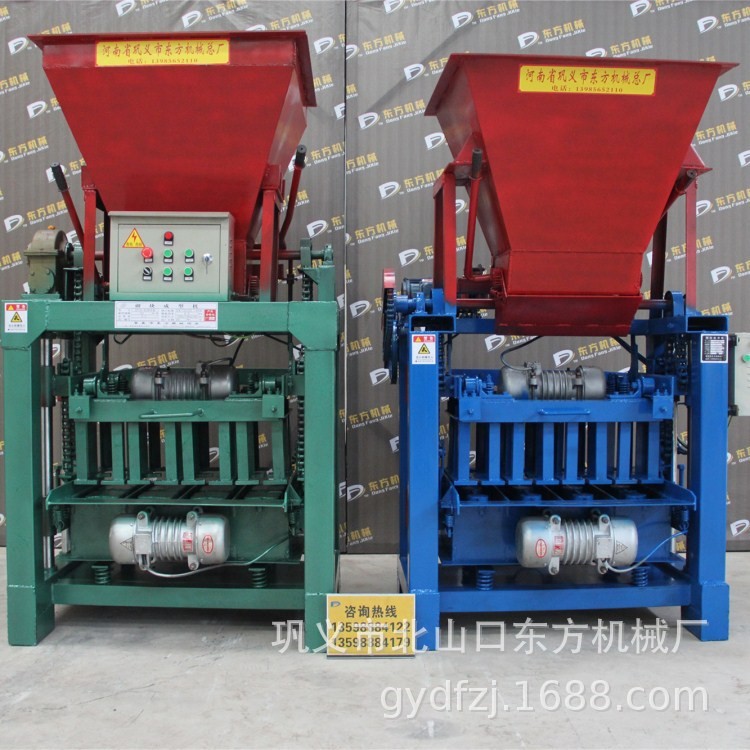 全自动液压免烧4-35砖机 六角块空心护坡砖机 路面面包透水砖机
