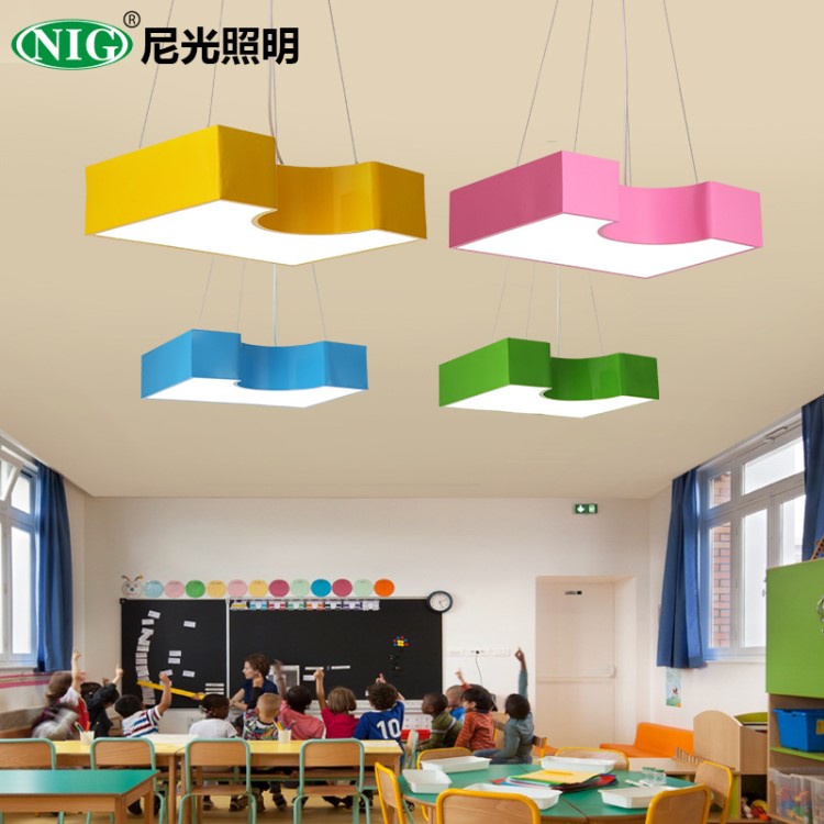 卡通吊灯 幼儿园灯卡具通儿童卧室灯具 创意拱桥教室灯可定制工程