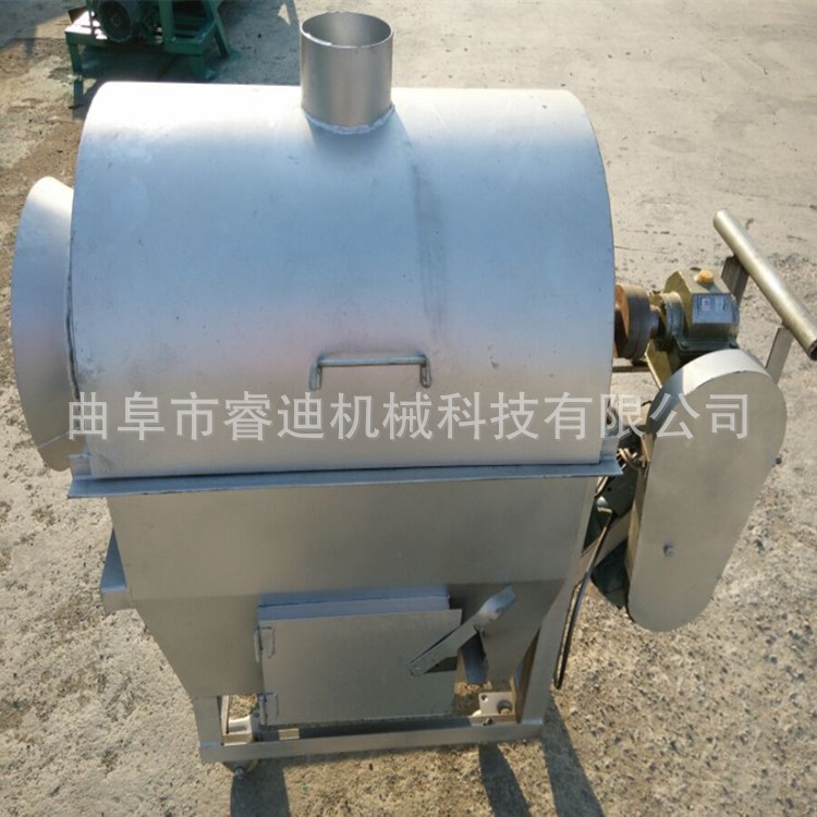 定做不锈钢滚筒炒锅煤炭炒货机 大豆煤气炒货机