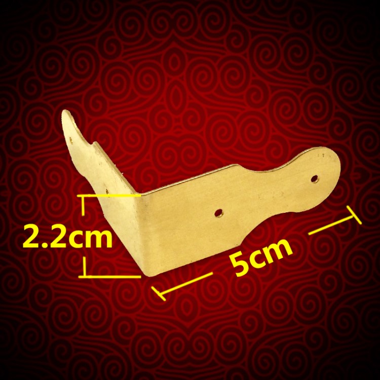 4.5cm黄铜折角包边护角樟木箱首饰盒老式中式仿古家具厂家