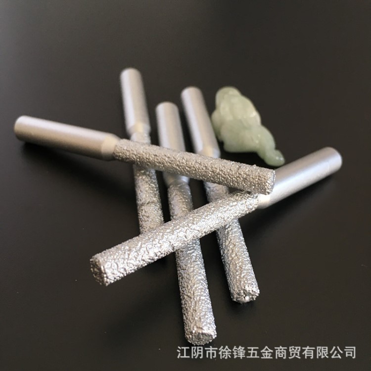 现货供应金刚石直刀圆柱修边刀接缝机磨头6.35柄*5滑槽大理石7001