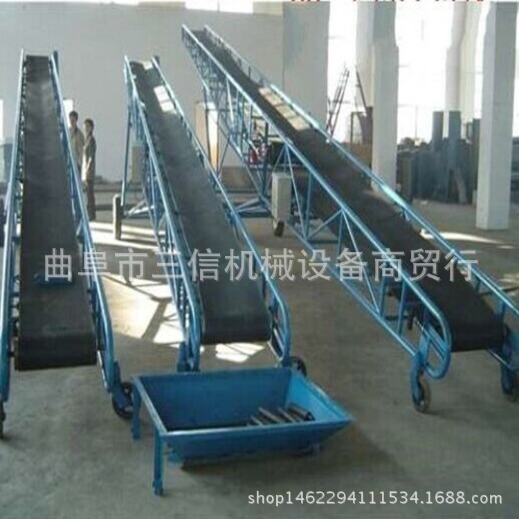 福州爬坡输送机 装车皮带式输送机 电动升降输送机图片