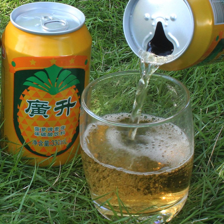 菠萝啤酒整箱批发果味汽水330ml*24厂家碳酸饮料代理加工饮品