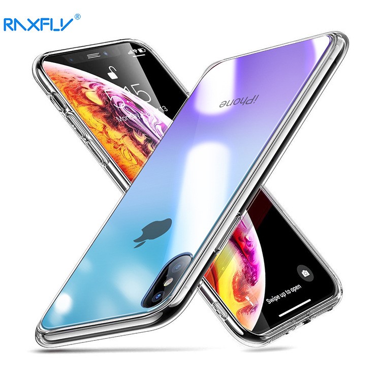 RAXFLY双层套碑电镀玻璃手机壳 适用于苹果手机iphone XS MAX外壳