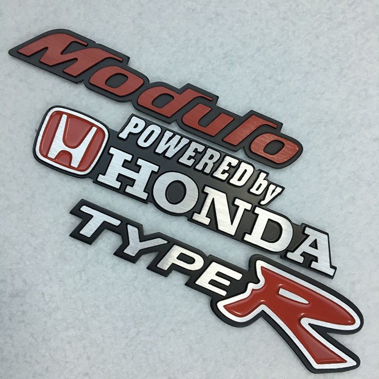 汽车铝合金改装车贴HONDA TYPER MODURO 拉丝改装贴标