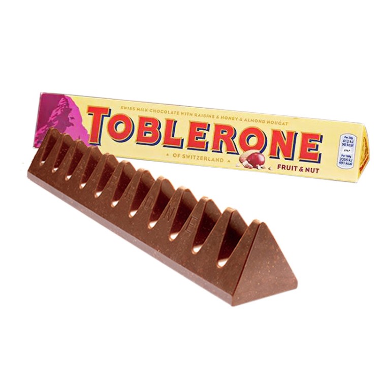 瑞士Toblerone/三角巧克力 蜂蜜及巴旦木糖100g*20支/组