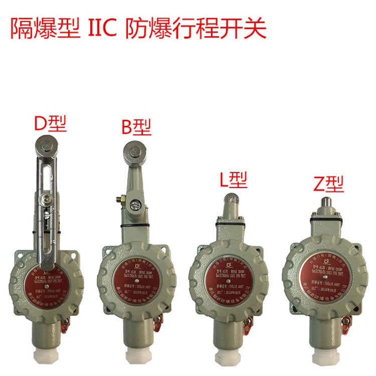 IICIIB防爆行程开关防爆限位开关Z型L型B型D型H型N型滚轮式柱塞式