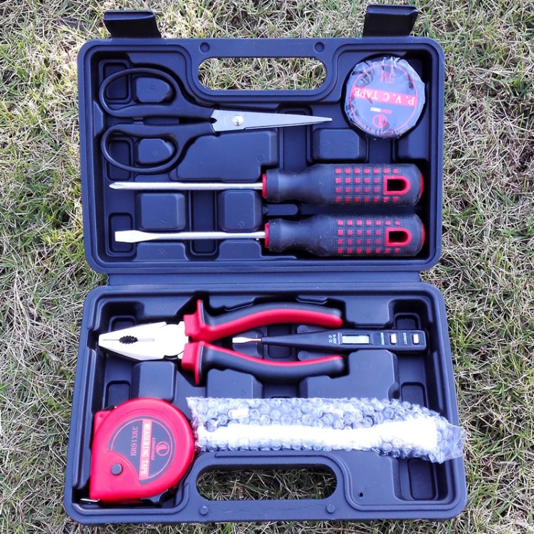 9件套组合 碳钢工具套装 汽车礼品五金工具包 车用应急工具箱