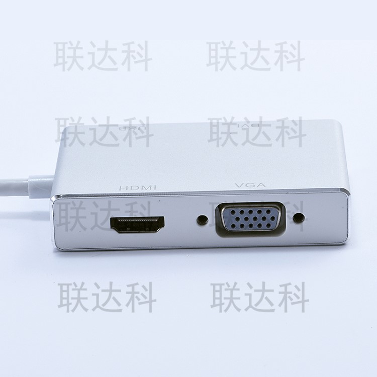 TYPE-C转HDMI+DVI+VGA+USB3.0转换器 带音频 RJ45网口 HUB集线器