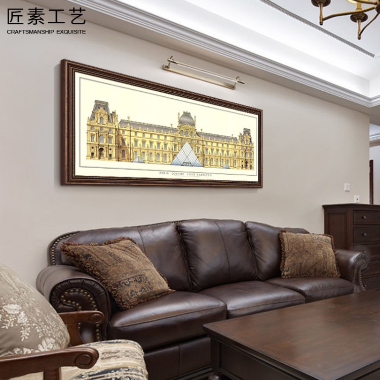 美式装饰画客厅卧室过道床头画欧式城堡壁画沙发背景墙大气挂画