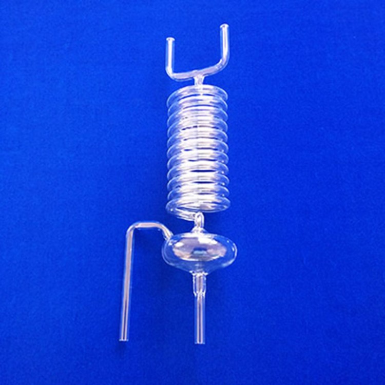 定制实验室透明玻璃蛇形冷凝器 耐高温耐腐蚀气体石英冷凝器定制