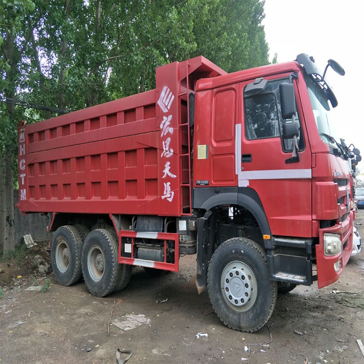 重庆二手工程车重汽豪沃前四后八自卸货车 后翻自卸工程车