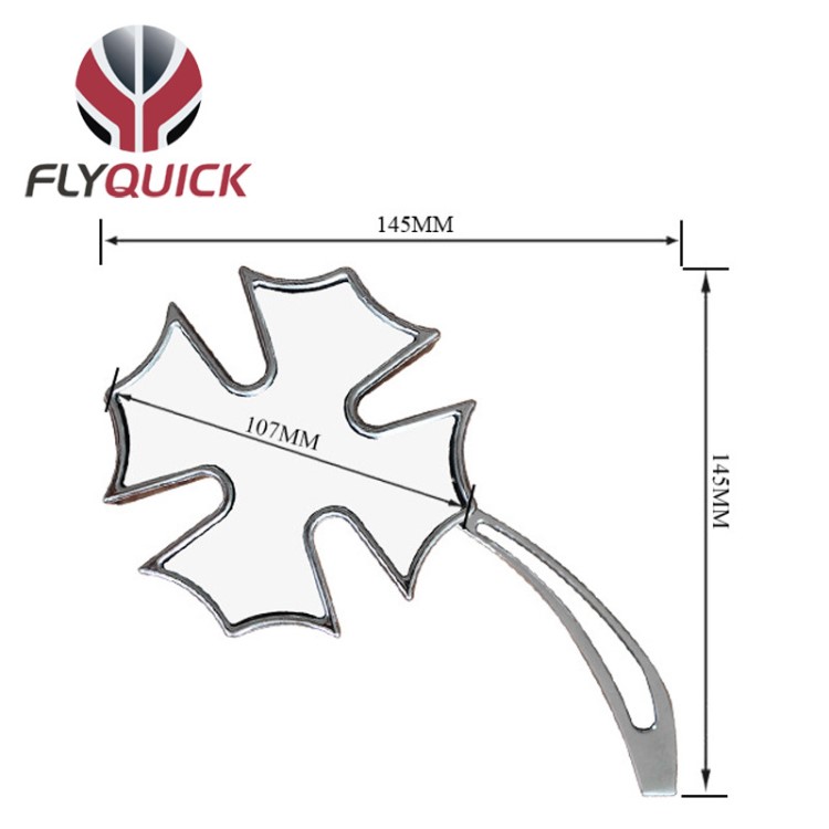 Flyuquick跨境哈雷摩托车反光镜电动车异形改装装饰后视镜