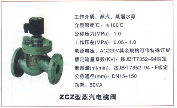 CHISIN 电磁阀/ZCZP电磁阀 ZCZ  蒸汽型法兰电磁阀 铸铁