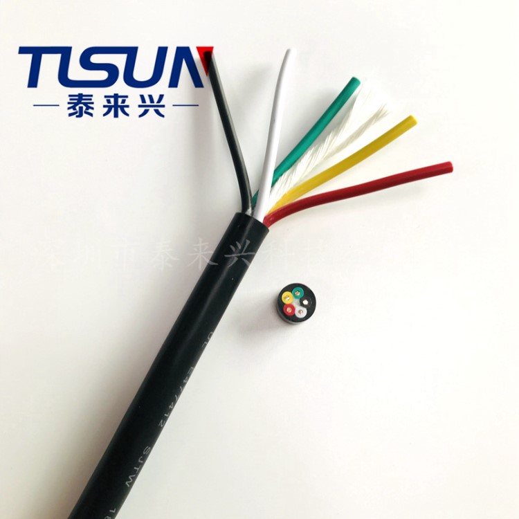 UL电子护套线 高电压600V UL2586 5芯18AWG 办公自动化设备配线