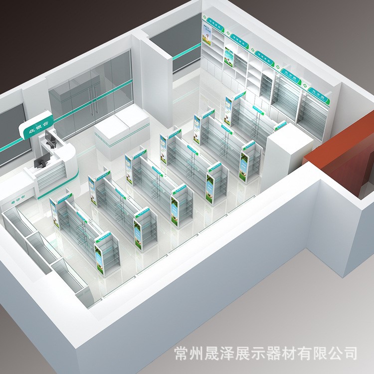 西药展柜西药前柜展柜制作阴凉柜展示柜设计厂家直销精美展柜