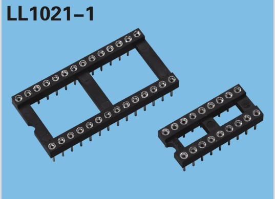 供应2.54间距/圆孔IC插座/H=7.43mm/24P