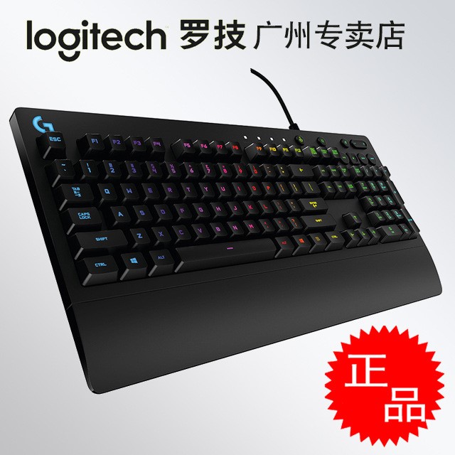 Logitech/罗技G213有线薄膜游戏键盘 RGB炫光电竞机械手感键盘