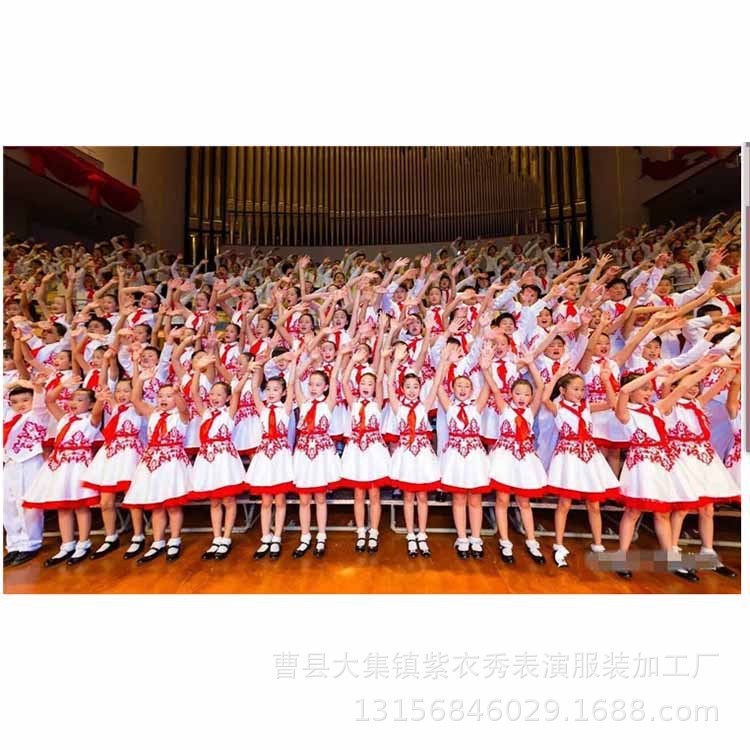 夏季儿童大合唱团演出服中学生小学生表演服装学生朗诵比赛初中生