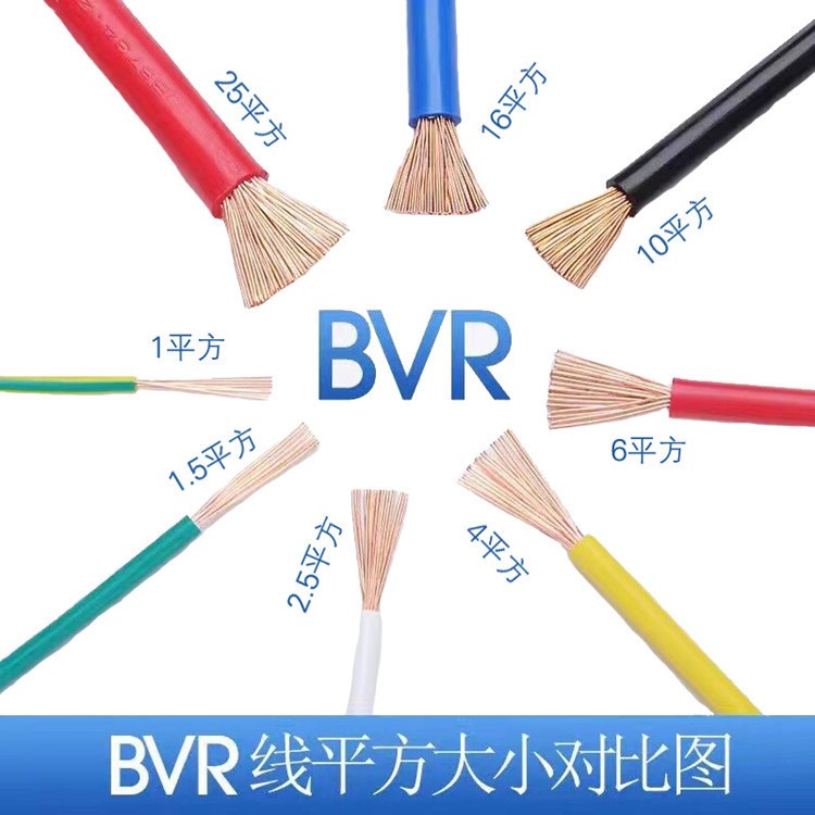 BVR4平方电源线ZR-BVR4mm平方电线软电缆线 铜软绝缘导线二次线