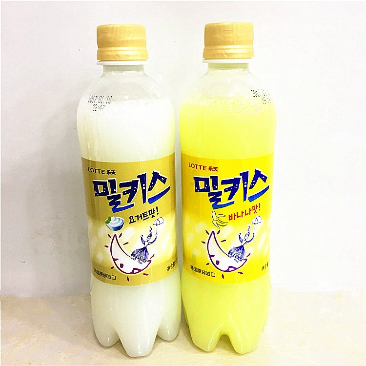 供应 韩国LOTTE乐天妙可心碳酸饮料 牛奶苏打500ml